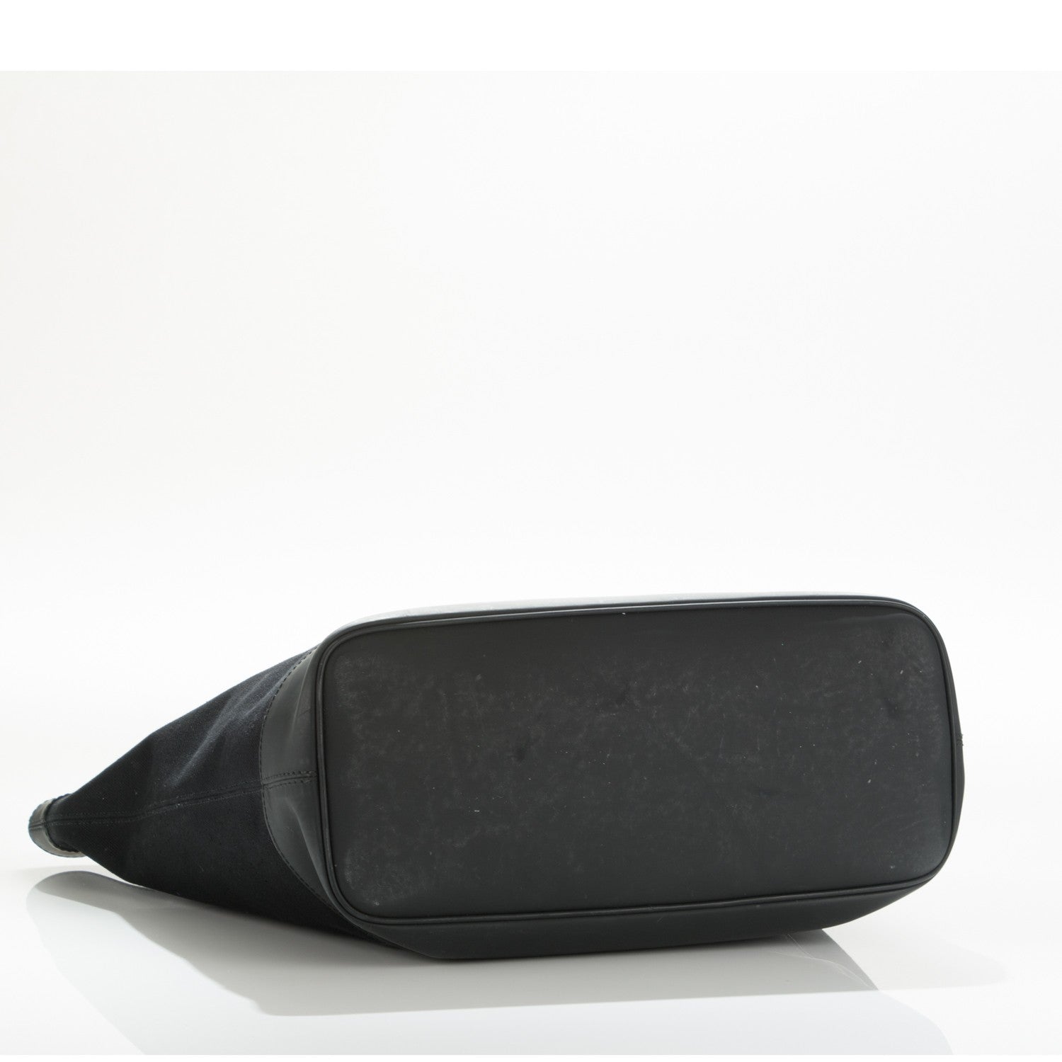 Balenciaga Rubber Calfskin Canvas Navy Tote Black 4 of 10