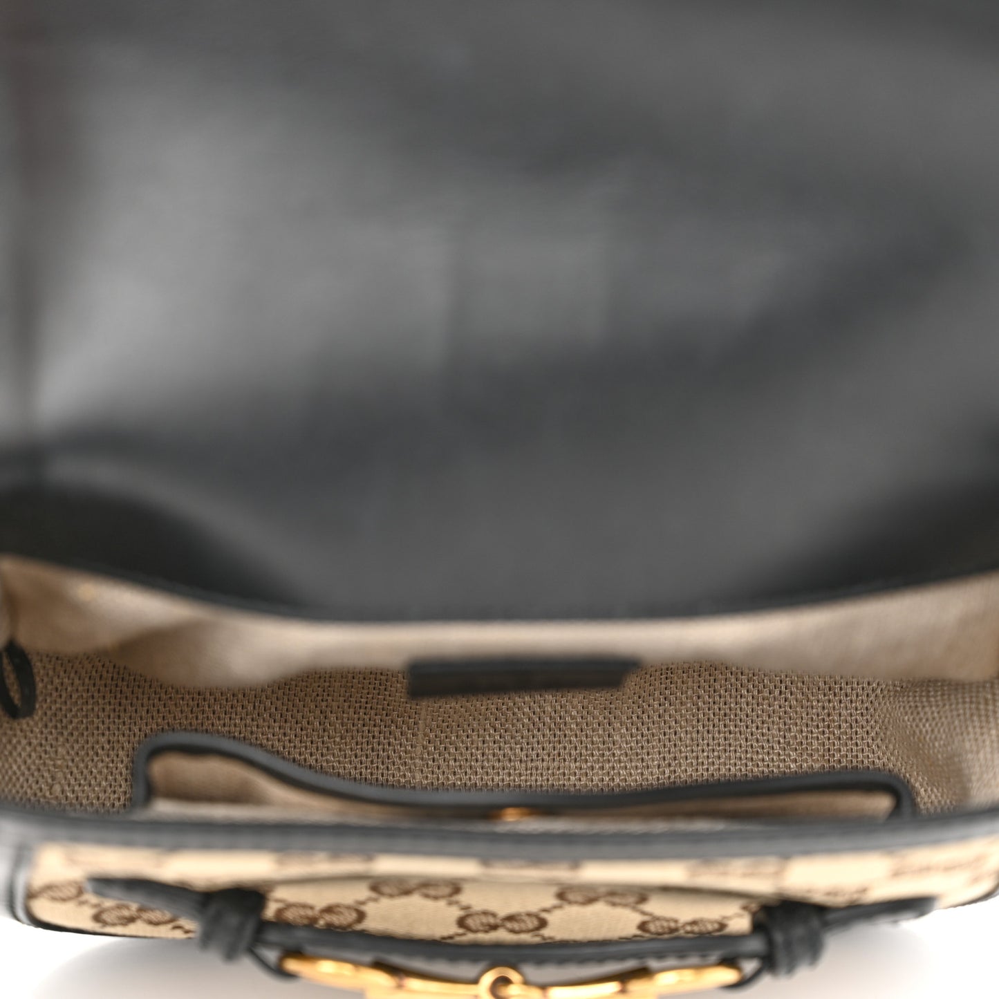 Monogram Small Lady Web Shoulder Bag Beige Black