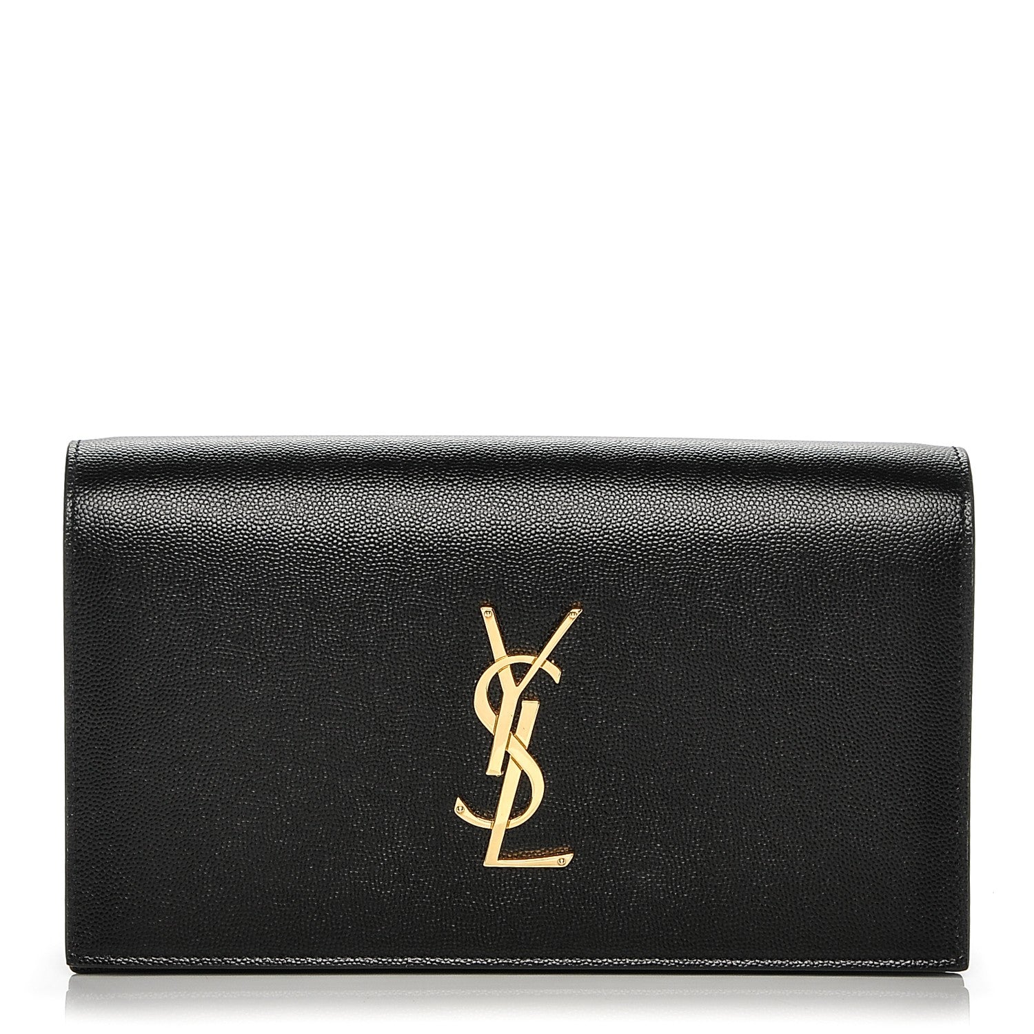 Saint Laurent Grain De Poudre Classic Monogram Kate Clutch Black 1 of 7