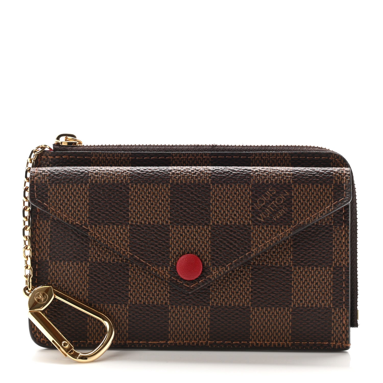Louis Vuitton Damier Ebene Recto Verso Card Holder Red 1 of 7