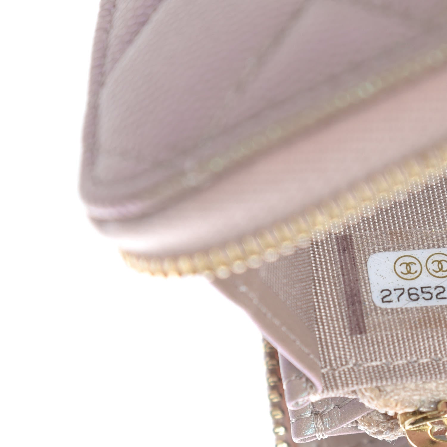 Chanel Iridescent Caviar Quilted Medium Zip Around Wallet Beige 8 of 12