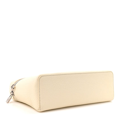 Loro Piana Grained Calfskin L19 Extra Pocket Pouch Whisper White 3 of 8