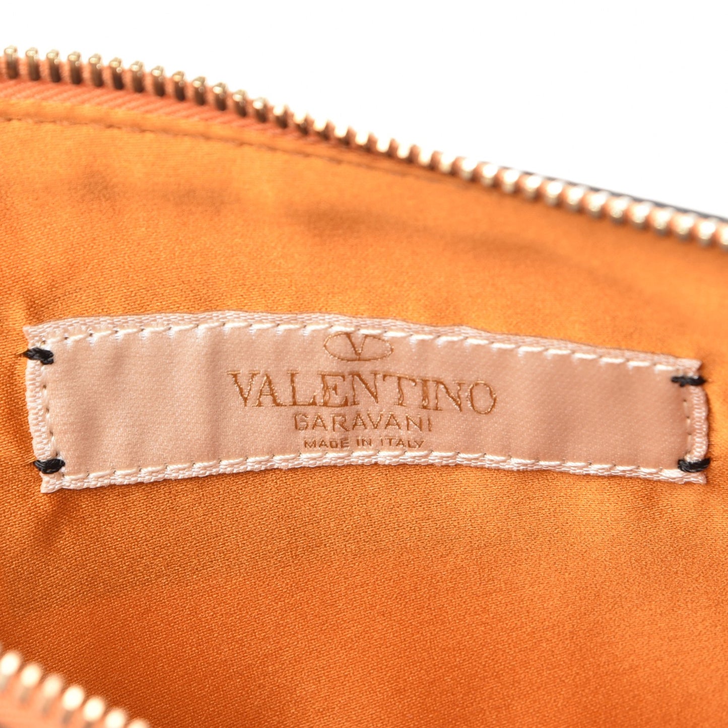 Nappa Native Couture 1975 Rockstud Zip Pouch Mandarin Sorbet
