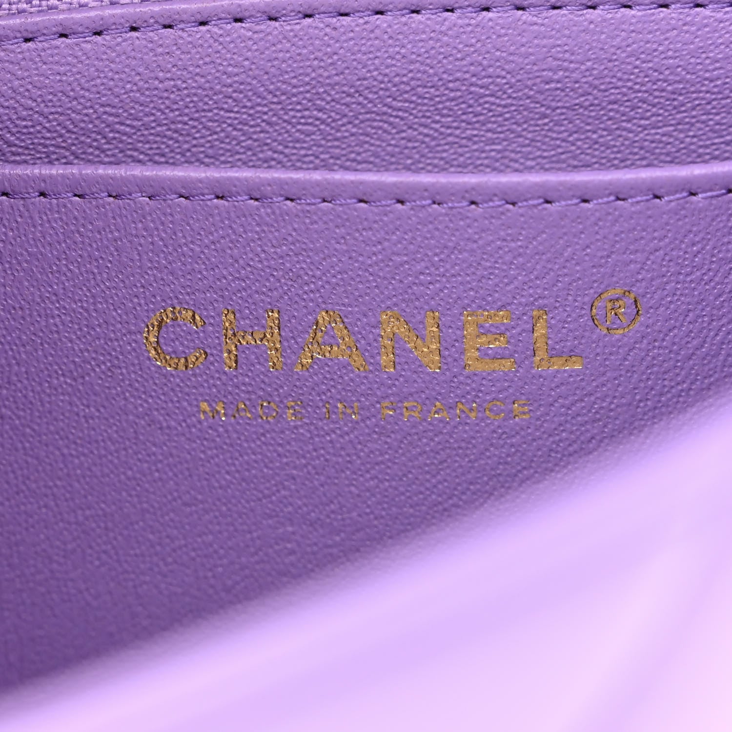 Chanel Lambskin Chevron Quilted Mini Rectangular Flap Purple 6 of 10