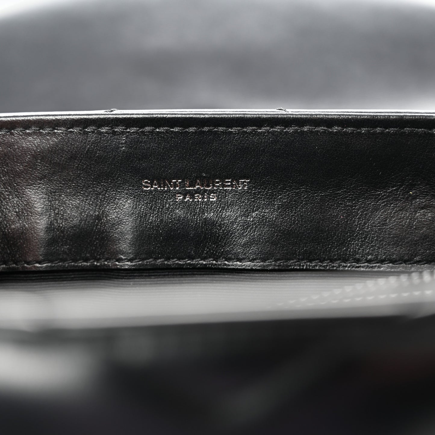 Calfskin Y Quilted Monogram Monochrome Small Loulou Chain Satchel Black
