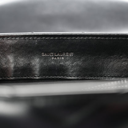 Saint Laurent Calfskin Y Quilted Monogram Monochrome Small Loulou Chain Satchel Black 6 of 13