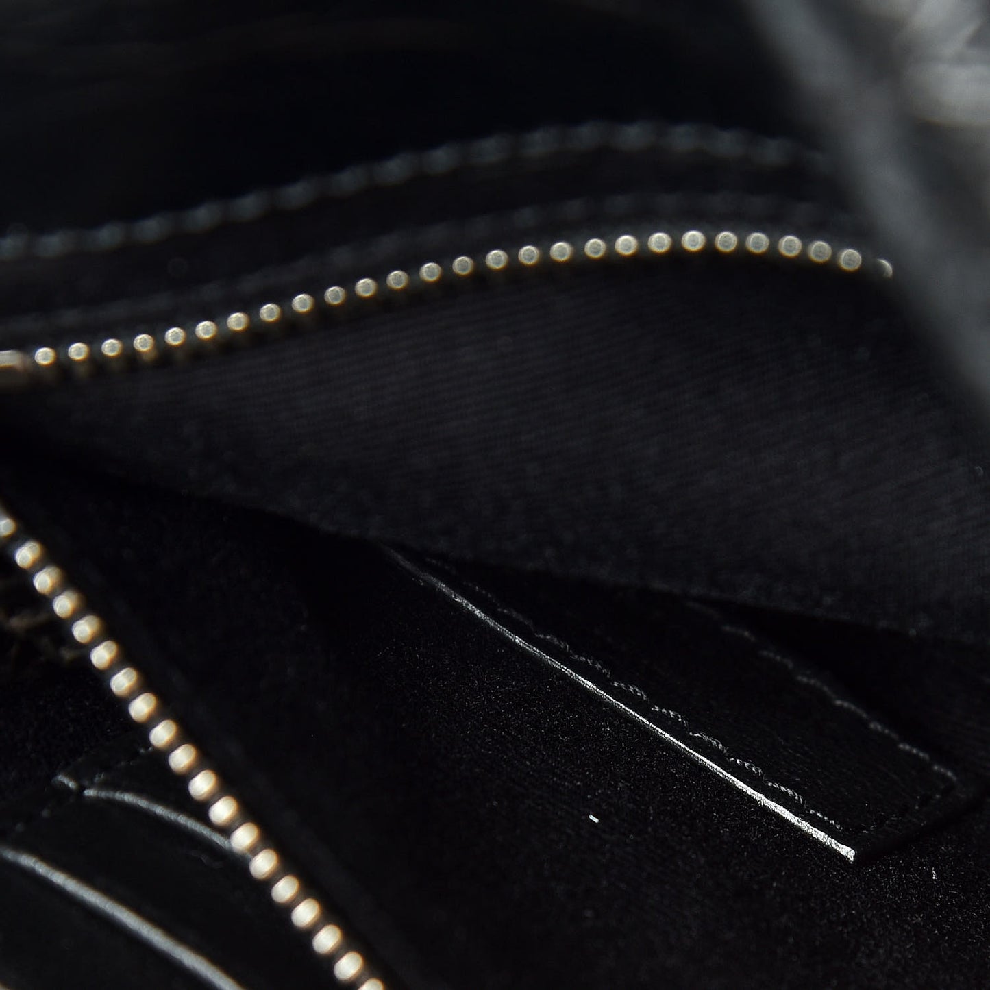 Crinkled Calfskin Matelasse Monogram Niki Chain Wallet Black