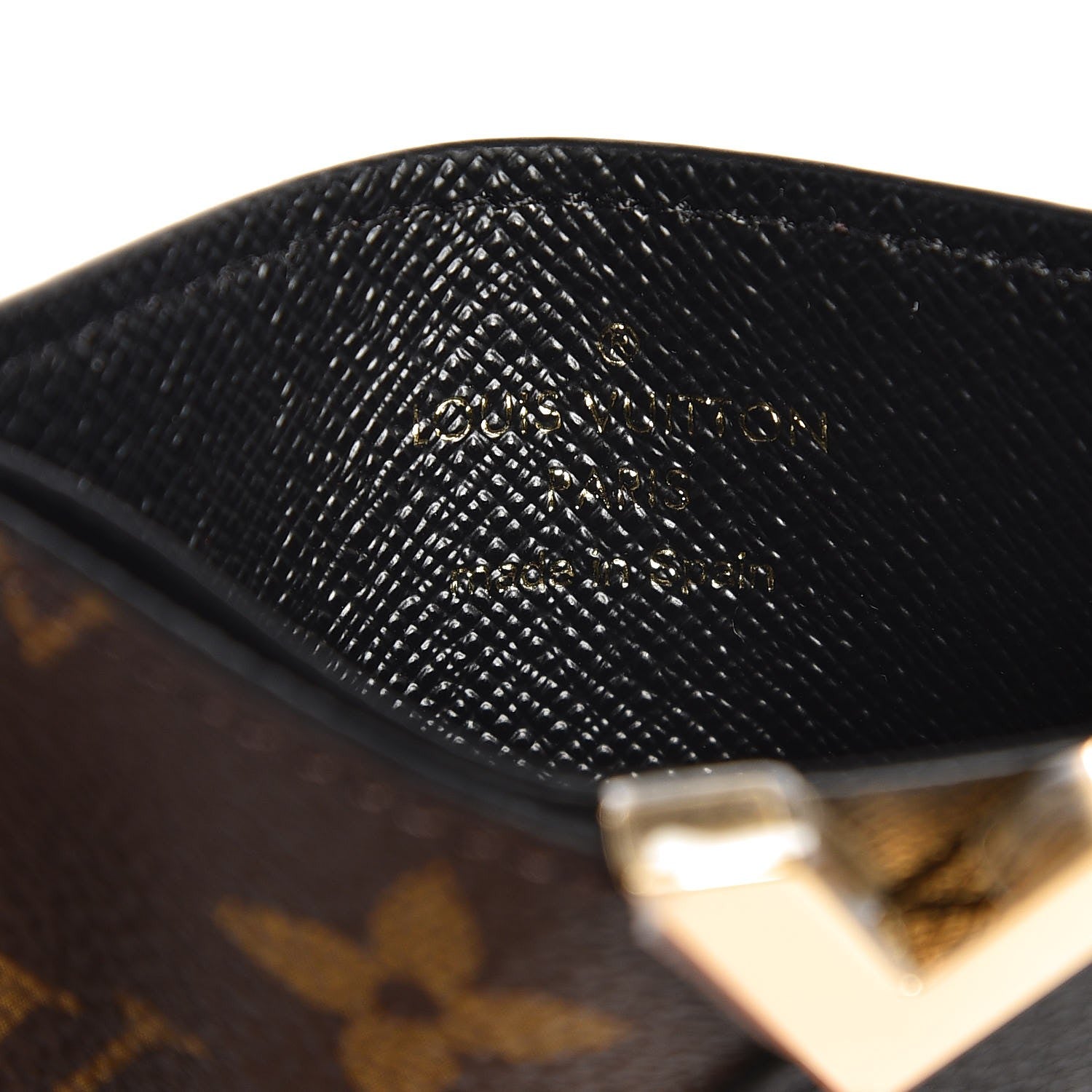 Louis Vuitton Monogram Calfskin Kimono Card Holder Black 5 of 6