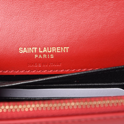 Saint Laurent Smooth Calfskin Monogram Kate Belt Bag Red 6 of 8