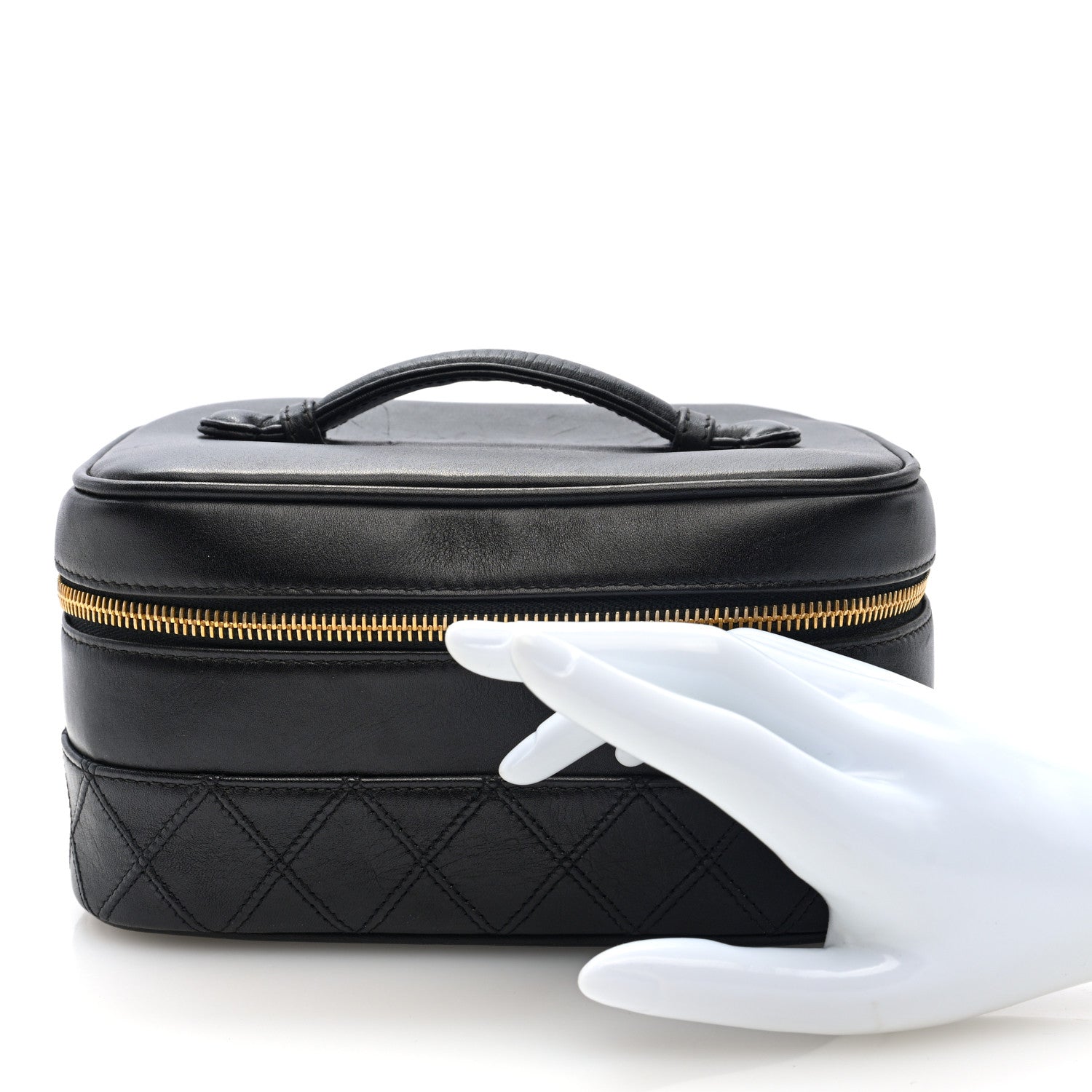 Chanel Lambskin Vanity Cosmetic Case Black 2 of 7