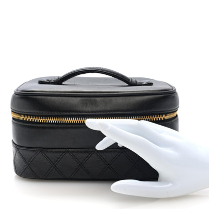 Chanel Lambskin Vanity Cosmetic Case Black 2 of 7