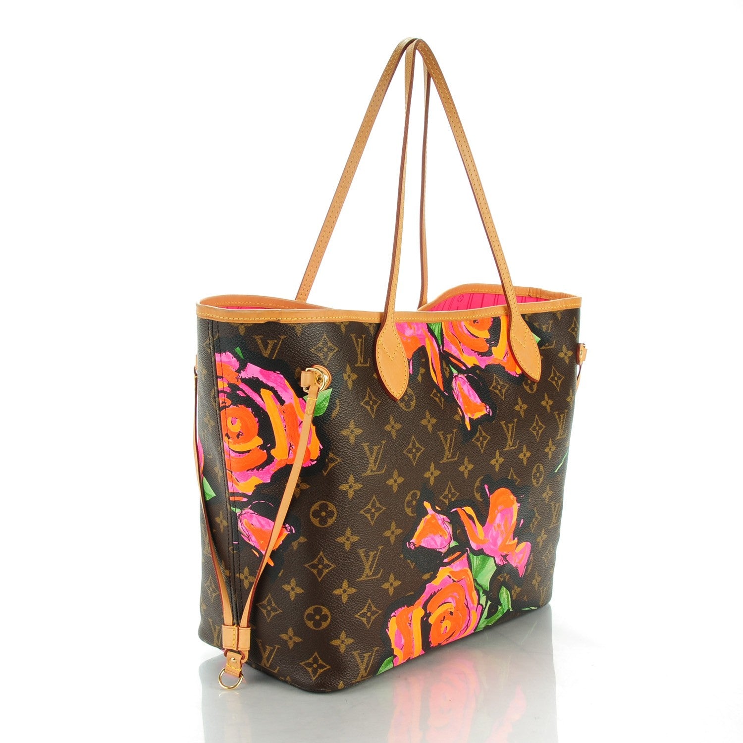 Louis Vuitton Monogram Roses Neverfull MM 3 of 7