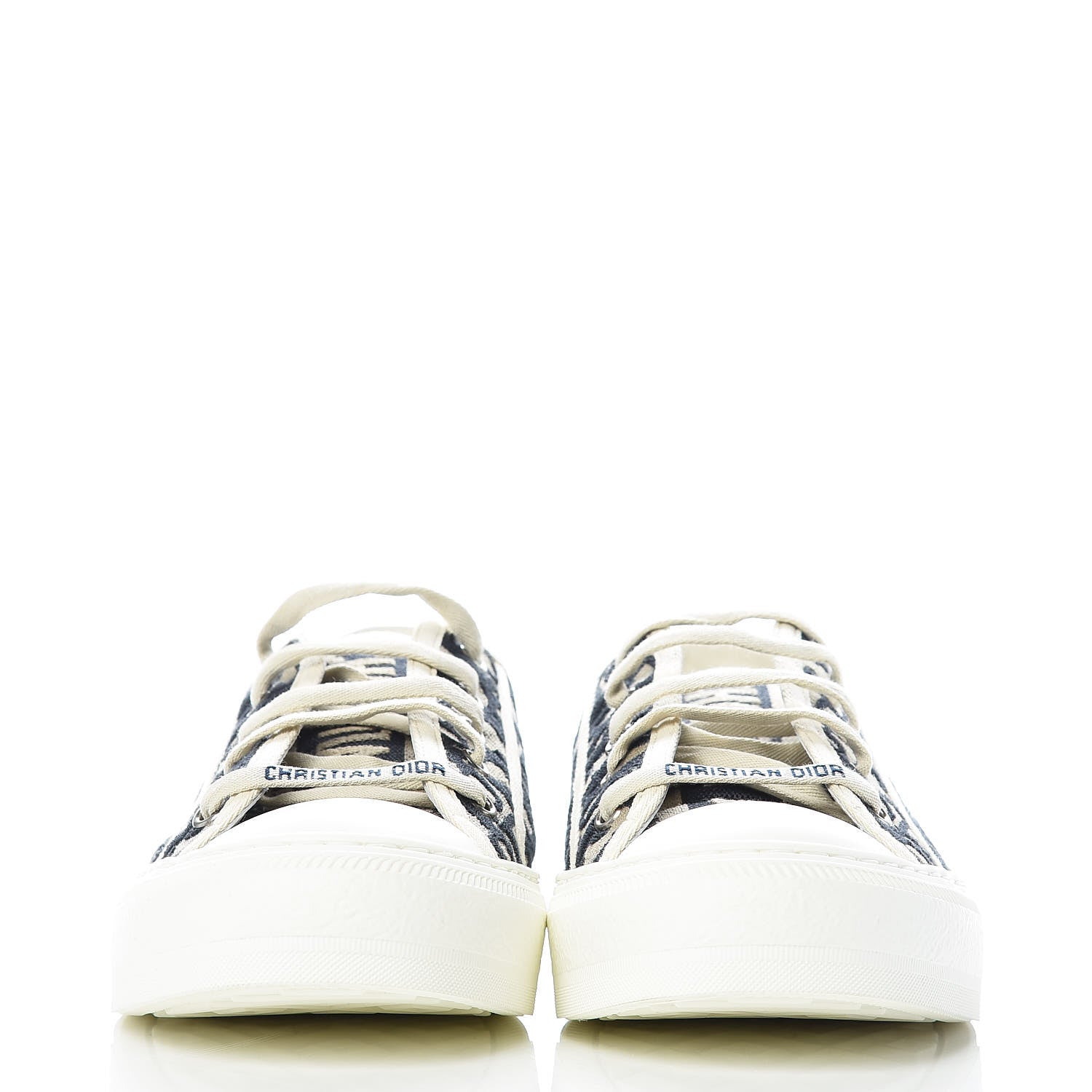 Christian Dior Canvas Oblique Walk'N'Dior Low Top Sneakers 39 Deep Blue 2 of 10