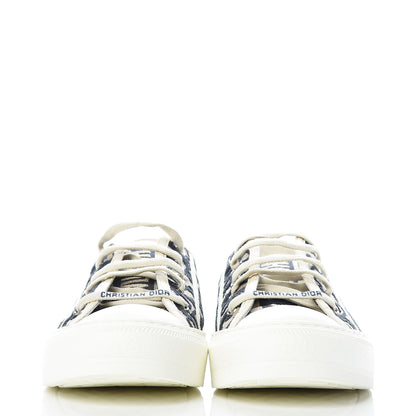 Christian Dior Canvas Oblique Walk'N'Dior Low Top Sneakers 39 Deep Blue 2 of 10