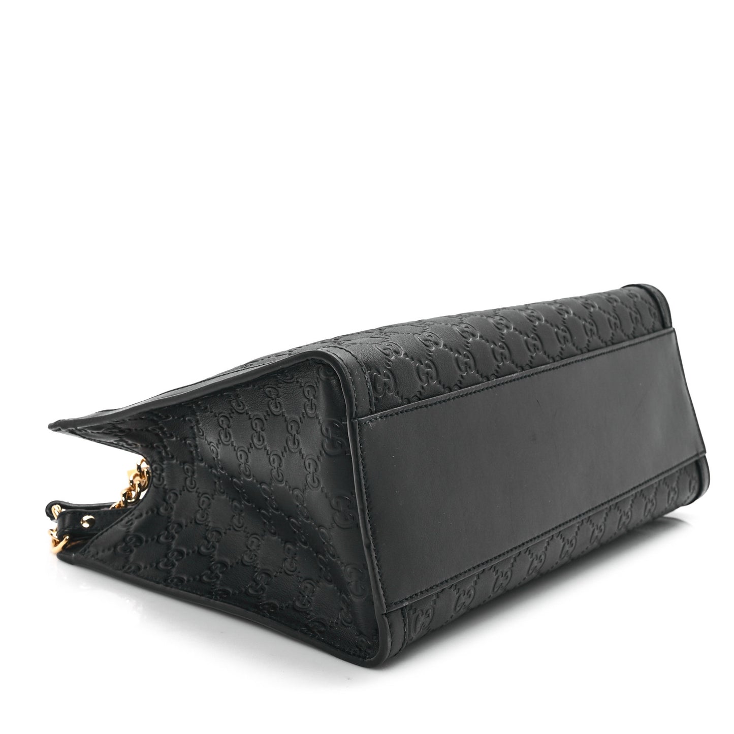 Guccissima Medium Padlock Tote Black