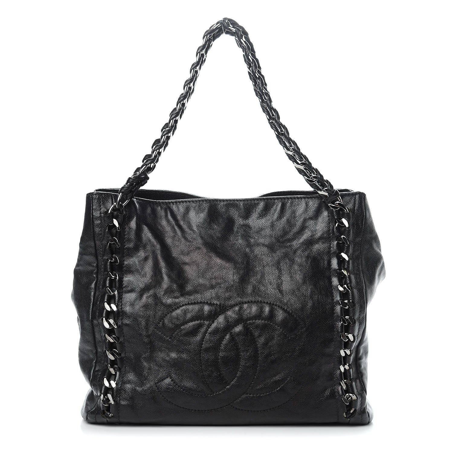 Chanel Glazed Caviar Modern Chain Tote Black 1 of 14