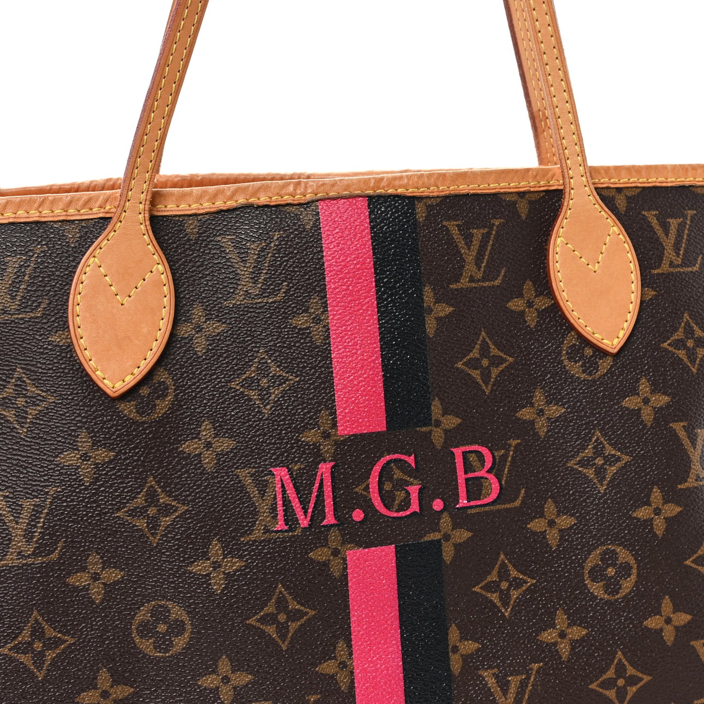 Monogram My LV Heritage Neverfull MM Fuchsia Black