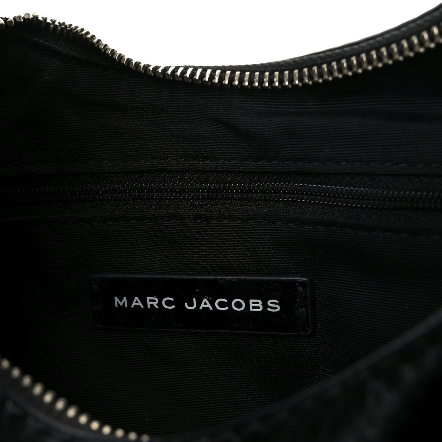 Crinkled Calfskin Cruiser Crescent Bag Black