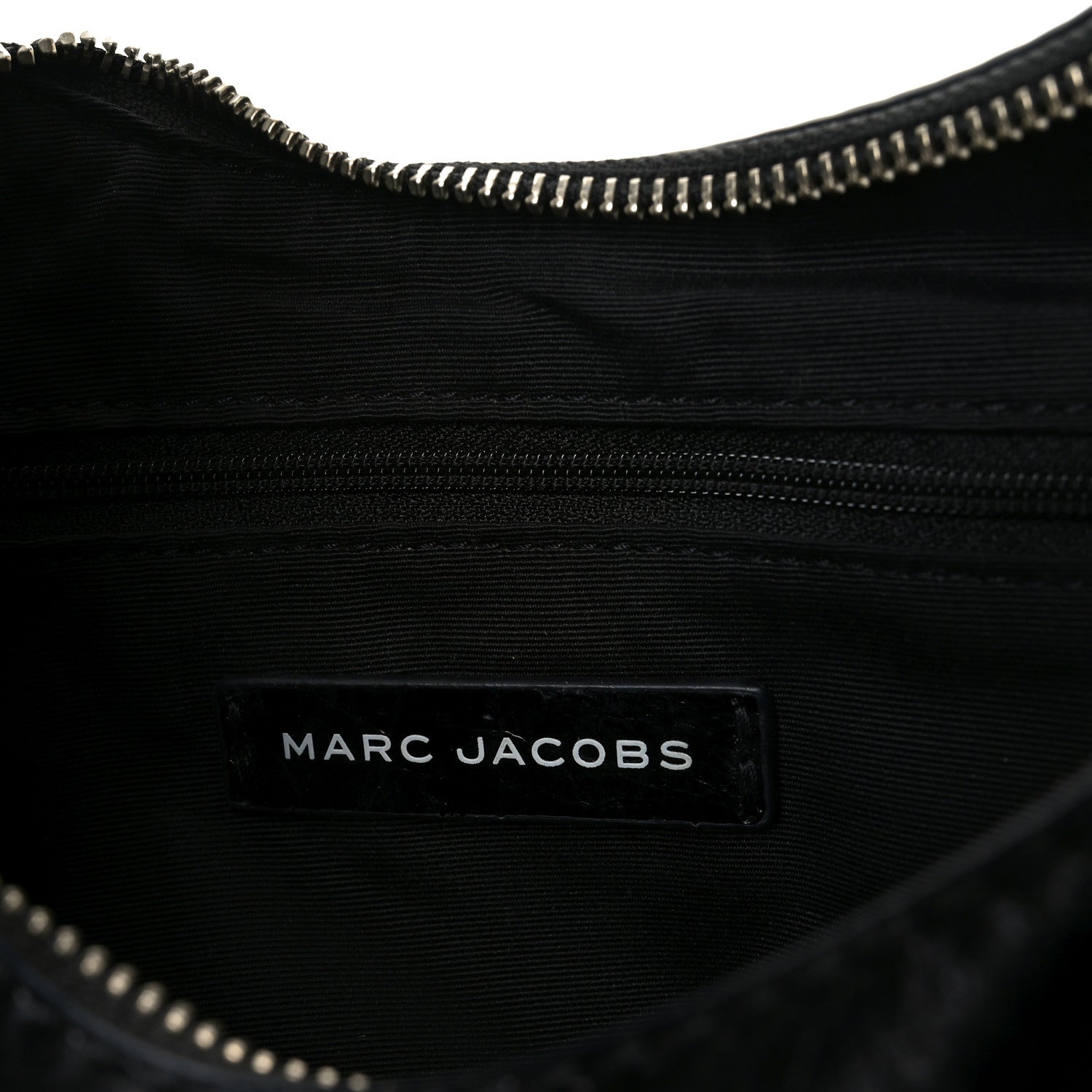 Marc Jacobs Crinkled Calfskin Cruiser Crescent Bag Black 6 of 9