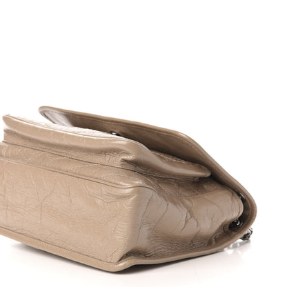 Saint Laurent Crinkled Calfskin Matelasse Monogram Medium Niki Chain Satchel Light Taupe 10 of 11