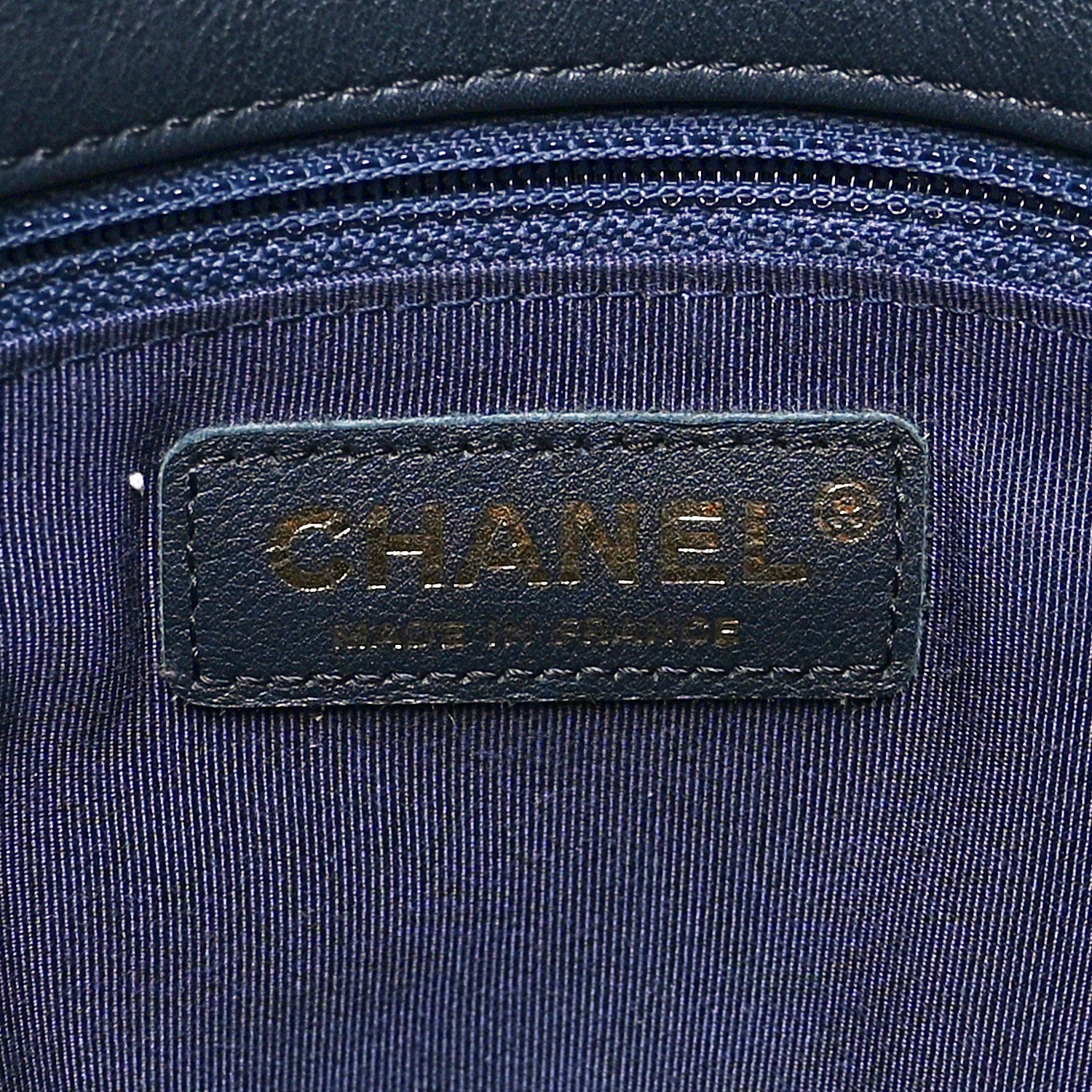 Chanel Cable Knit Calfskin Flap Bag Navy Blue 6 of 10