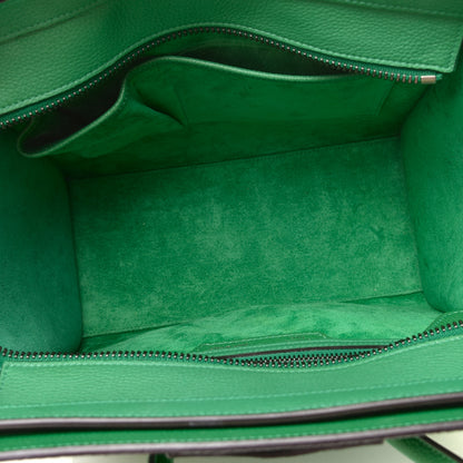 Celine Drummed Calfskin Micro Luggage Mint 5 of 8