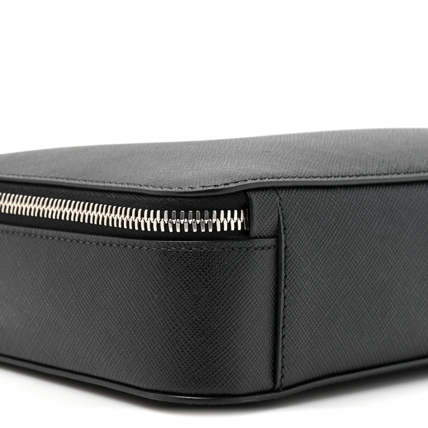 Saffiano Travel Medium Brique Crossbody Bag Black