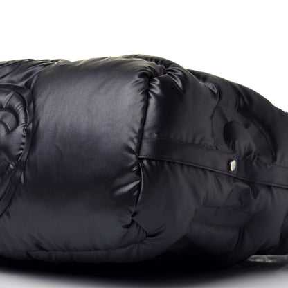 Chanel Nylon Embossed Doudoune Bowling Bag Black 10 of 10