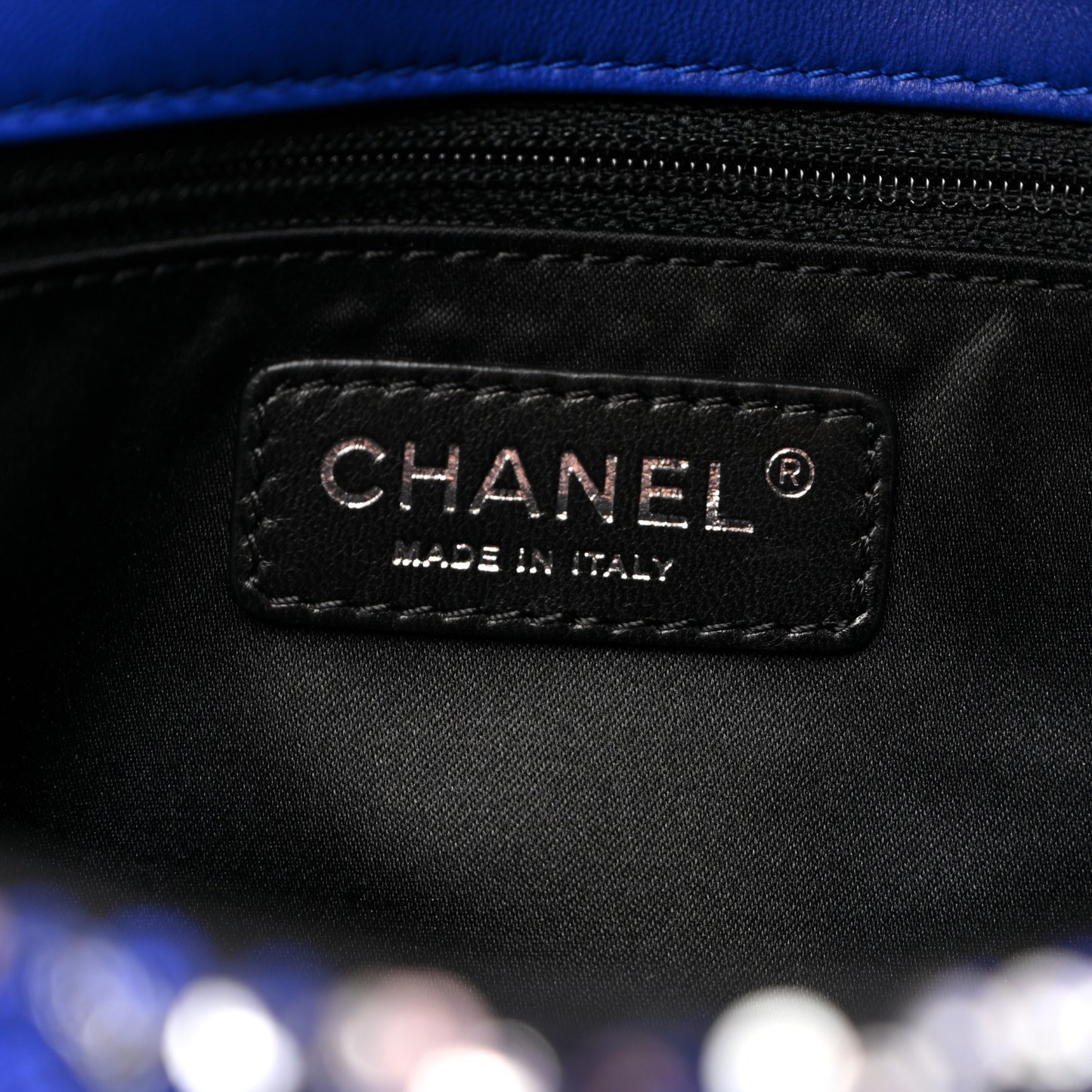 Sequin Medium Flap Dark Blue