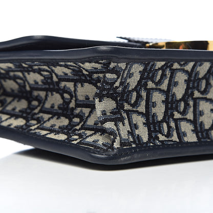 Christian Dior Oblique 30 Montaigne Flap Bag Blue 7 of 9