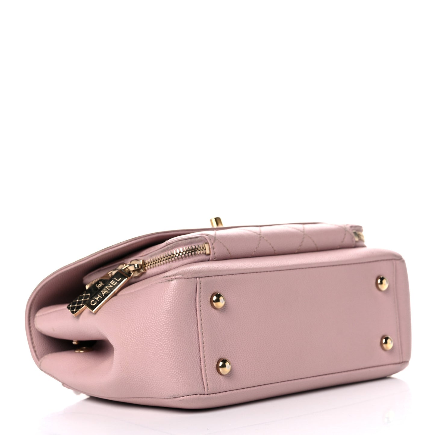 Caviar Quilted Medium Business Affinity Flap Light Pink