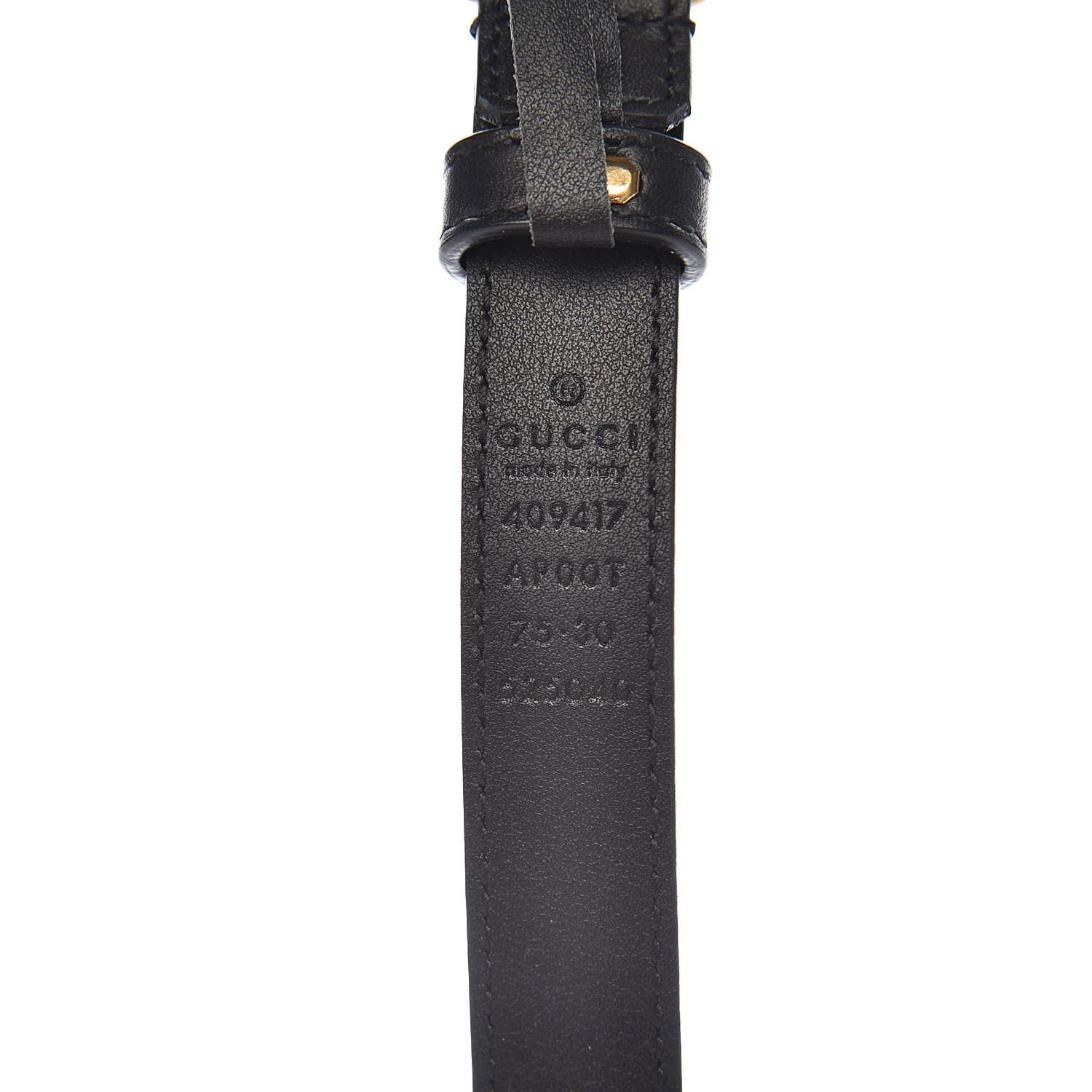 Gucci Calfskin Double G 20mm Belt 75 30 Black 4 of 6