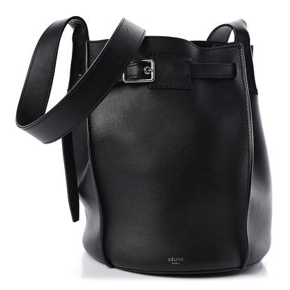 Celine Smooth Calfskin Long Strap Big Bucket Bag Black 1 of 12