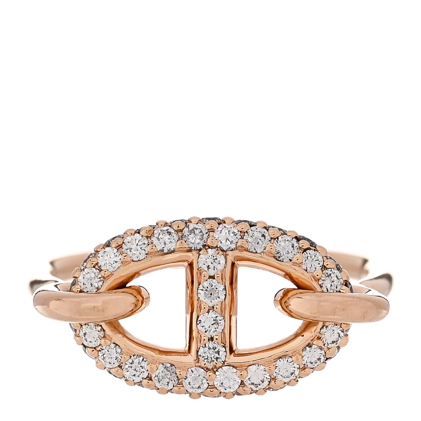 18K Rose Gold Diamond Farandole Ring 49 4.75