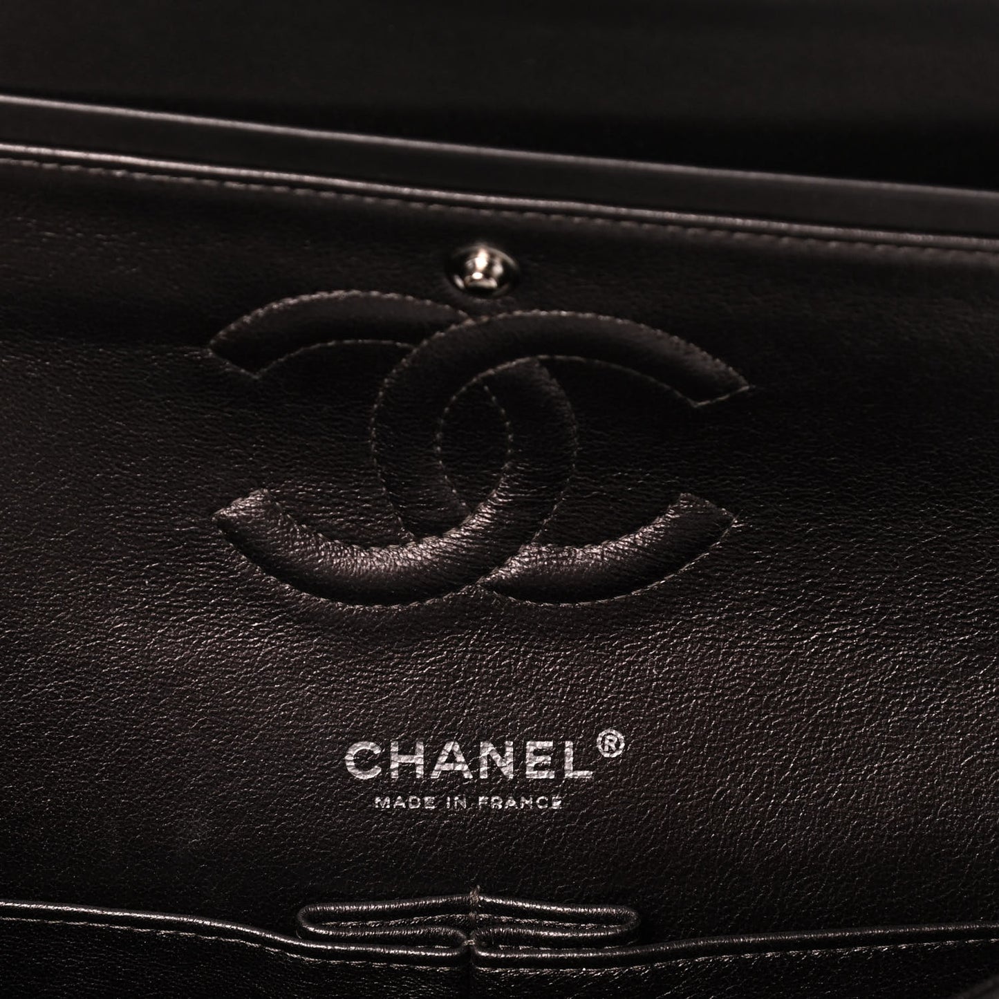 Lambskin Quilted Medium Double Flap So Black