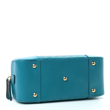 Gucci Calfskin Diamante Small Top Handle Bag Turquoise 4 of 10