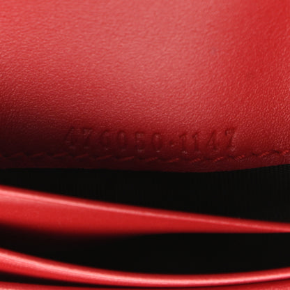Gucci GG Supreme Monogram Cherry Embellished Card Case Wallet Hibiscus Red 7 of 8