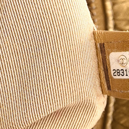 Chanel Metallic Calfskin Crocodile Embossed Medium Gabrielle Cocodile Hobo Gold 6 of 9