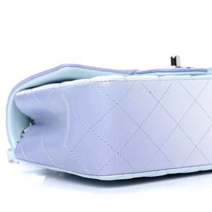 Chanel Perforated Lambskin Quilted Mini Rectangular Flap Light Blue Light Purple White 8 of 12