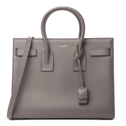 Saint Laurent Grained Calfskin Small Sac De Jour Fog 1 of 20