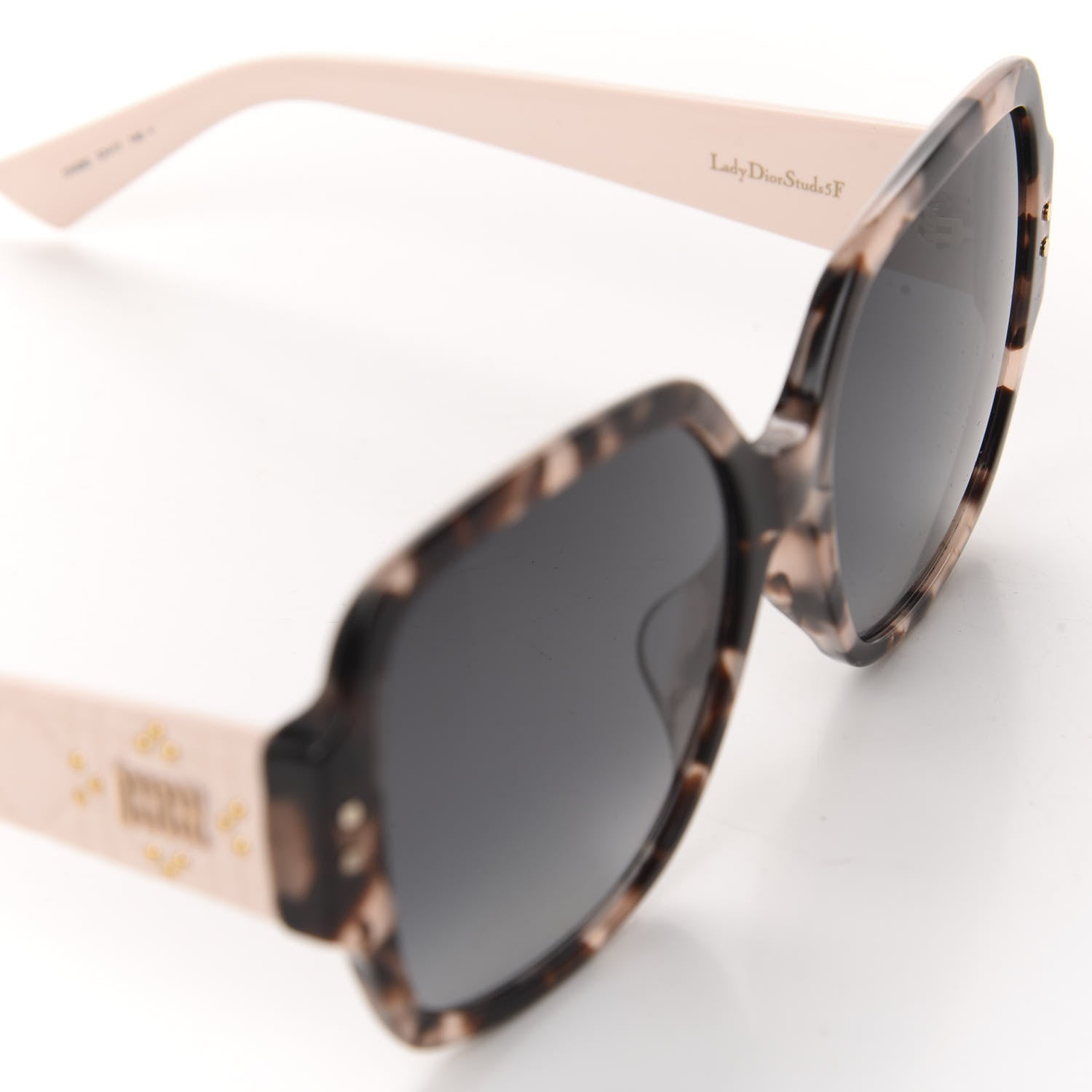 Christian Dior Acetate Cannage Lady Dior Studs 5F Sunglasses Tortoise Pink 5 of 9