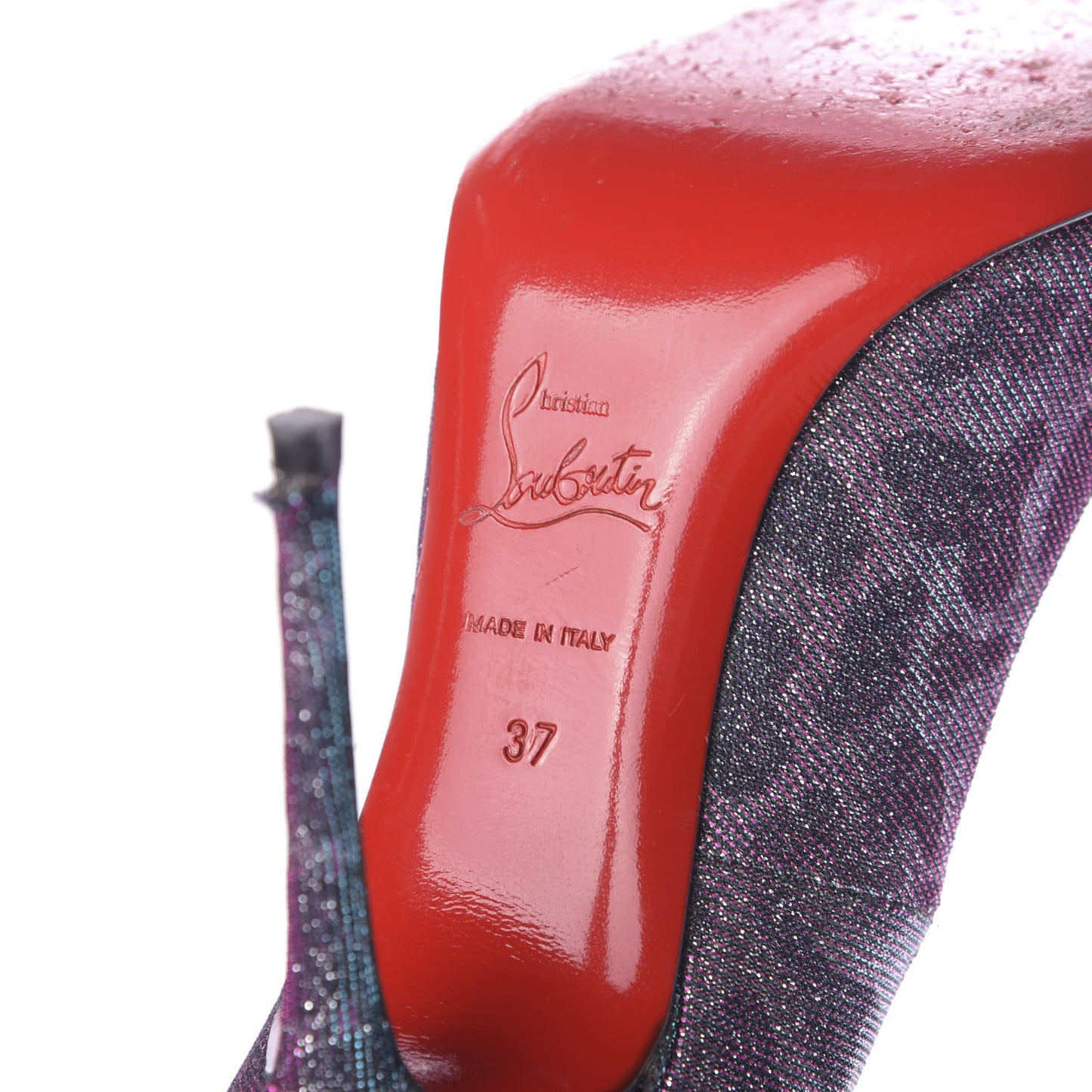 Leopard Lame Fifi 100 Pumps 37 Turquoise Violet