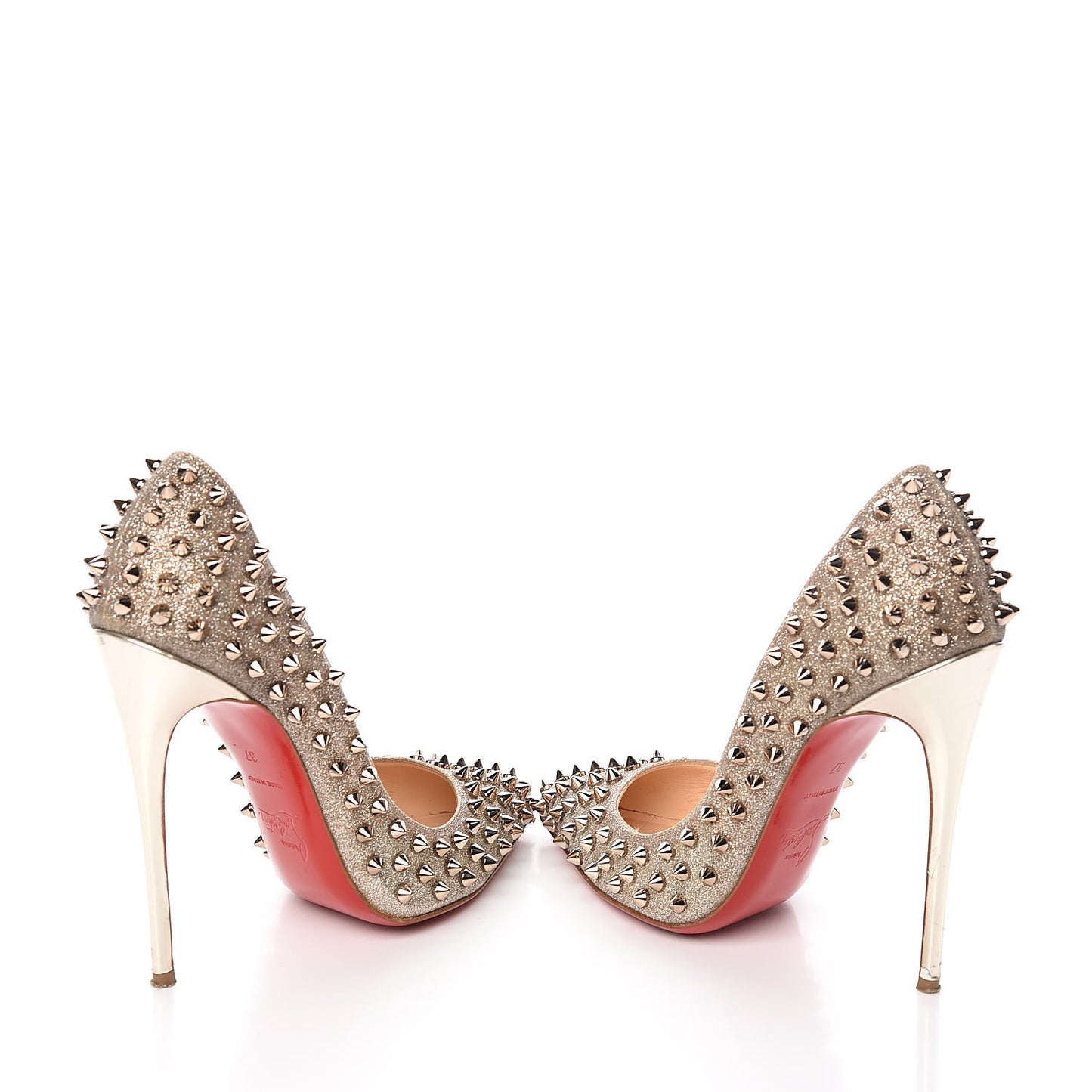 Glitter Mini Specchio Follies Spikes 120 Pumps 37 Ivory Colombe