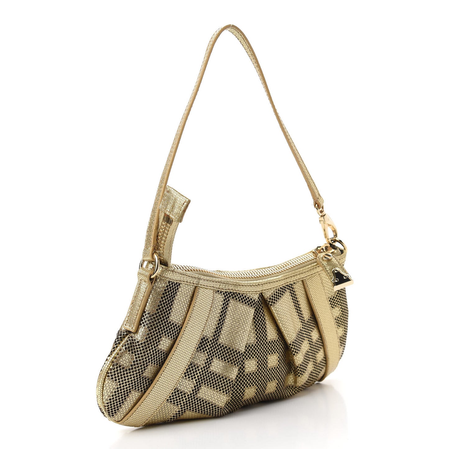 Prorsum Metallic Calfskin Studded Lizzie Shoulder Bag Gold