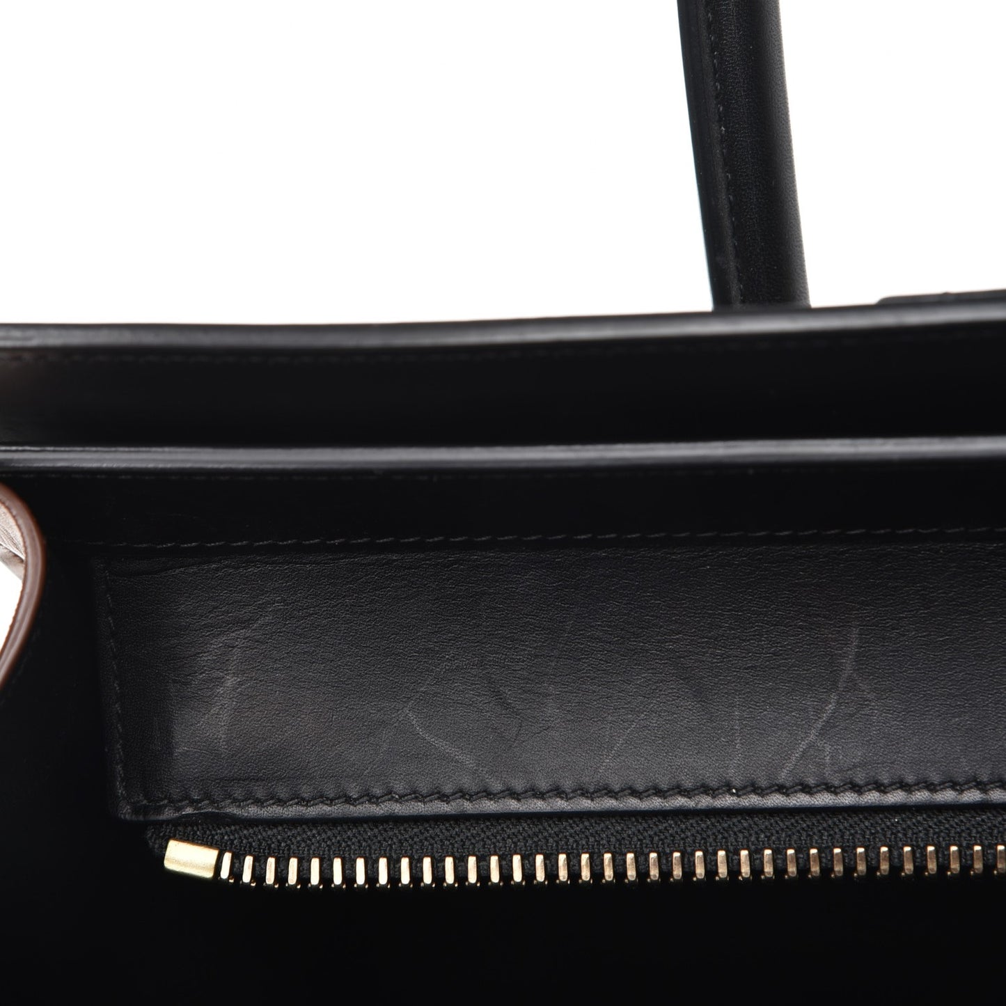 Satin Calfskin Mini Tri-Color Luggage Seashell