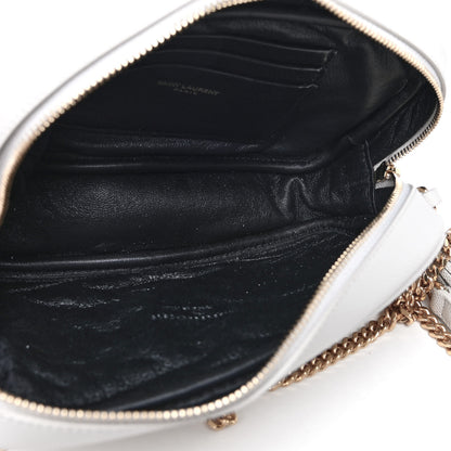 Saint Laurent Grain De Poudre Matelasse Monogram Mini Lou Camera Bag Crema Soft 3 of 4