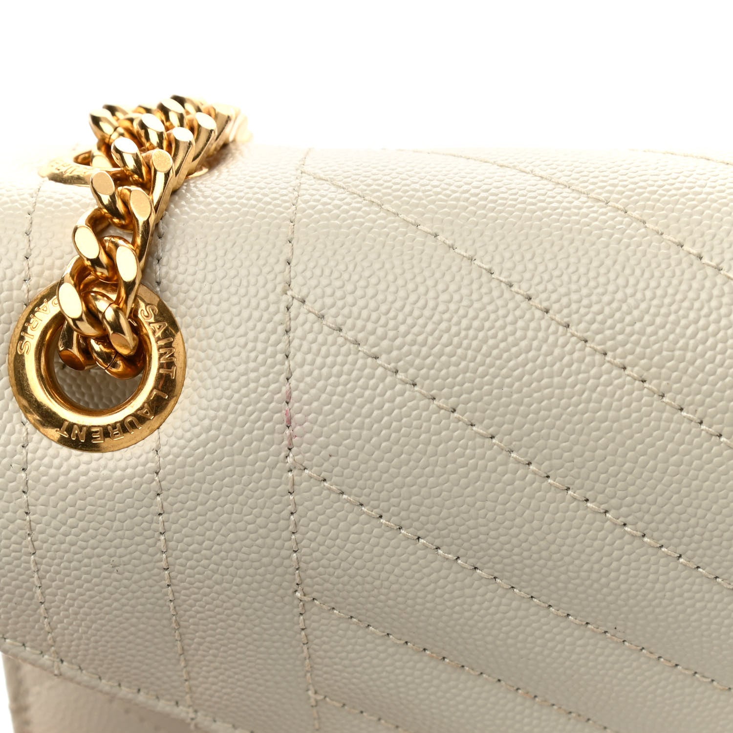 Saint Laurent Grain De Poudre Mixed Matelasse Large Triquilt Monogram Satchel Porcellana 10 of 10