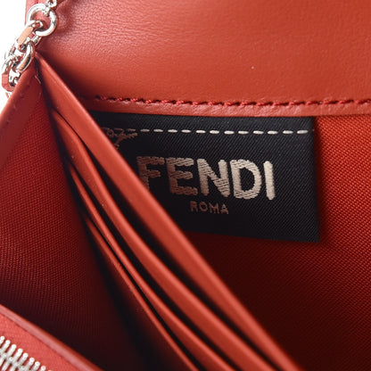 Fendi Vitello Century Lucido Hypnoteyes Studded Continental Wallet On Chain Bloody Mary Turchese Pallido Multicolor 8 of 10