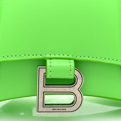 Balenciaga Shiny Box Calfskin Hourglass Top Handle Bag XS Fluo Green 7 of 9