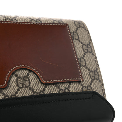Gucci GG Supreme Monogram Calfskin Small Padlock Shoulder Bag Beige Black Cuir 11 of 16